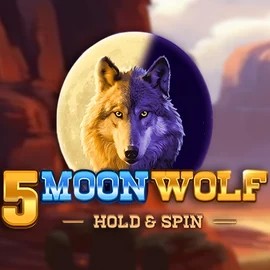 5 Moon Wolf slot logo by Apparat Gaming at Bof Casino