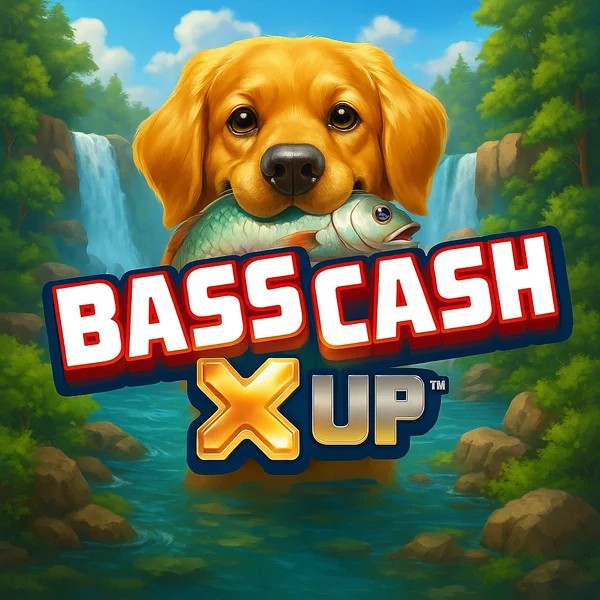 Bass Cash X UP slot logo by Alchemy Gaming at Bof Casino