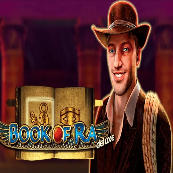 Book of Ra Deluxe logo by Novomatic Bof Casino